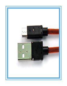 USB MICRO数据线鱼网编织铝合金外壳