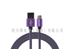 Type-c & USB3.1 1代鱼网编织金属壳紫色