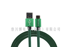 Type-c & USB3.1 1代鱼网编织金属壳绿色